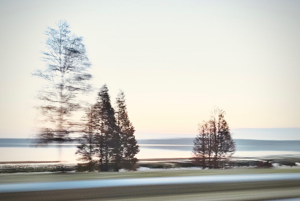 Cool toned lake shot in ICM by Tony Guinn
